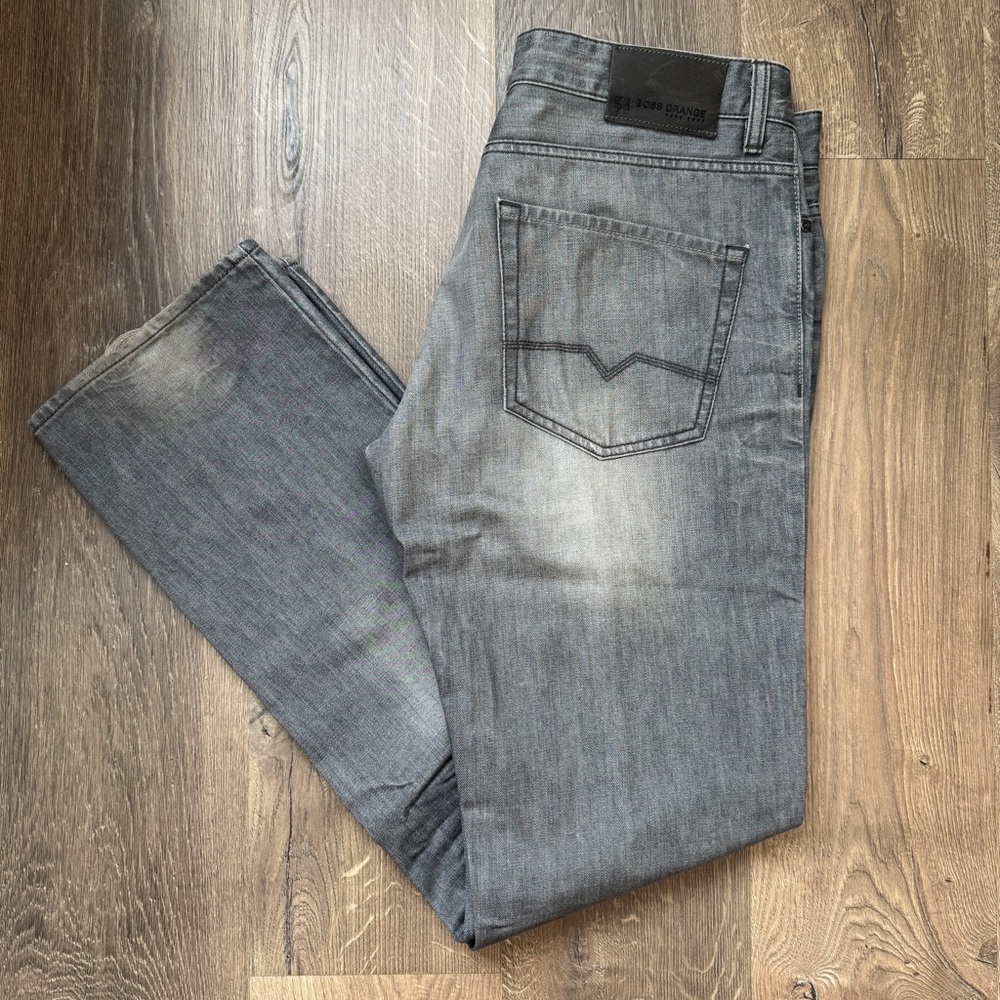 BOSS ORANGE Men's Charcoal Slim Jeans